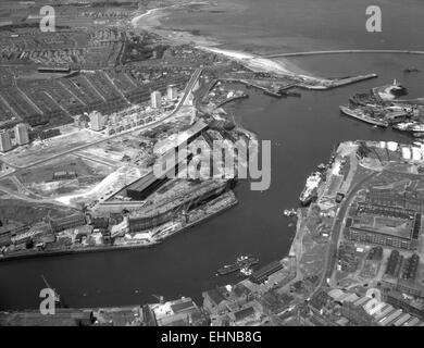 Vista aerea del Nord Sands cantiere, 1964 Foto Stock