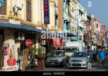 Little India in Georgetown Penang Foto Stock