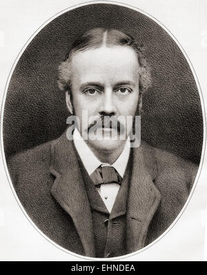 Arthur James Balfour, 1° Conte di Balfour, 1848 - 1930. British politico conservatore e del Primo Ministro del Regno Unito. Foto Stock