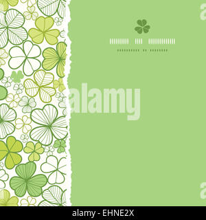 Linea di trifoglio arte square strappata seamless sfondo pattern Foto Stock