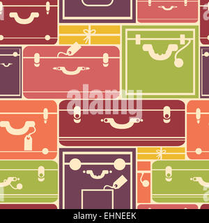 Bagagli colorati seamless sfondo pattern Foto Stock