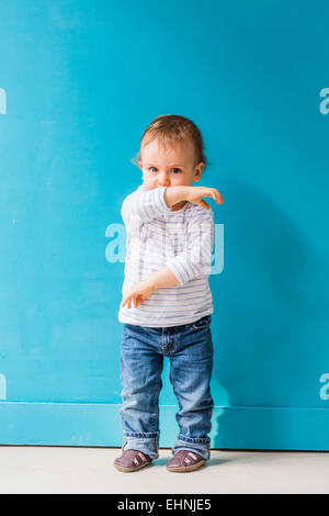 18 mese-vecchio baby boy. Foto Stock