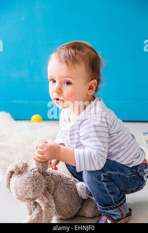 18 mese-vecchio baby boy. Foto Stock