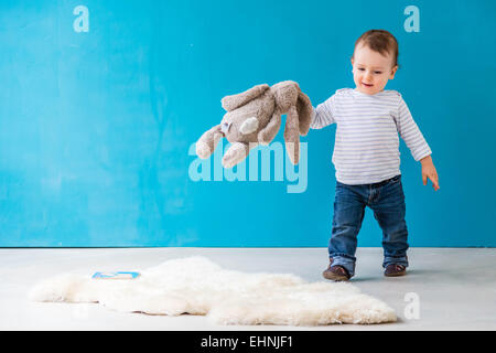 18 mese-vecchio baby boy. Foto Stock