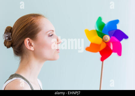 Immagine concettuale del respiro. Foto Stock