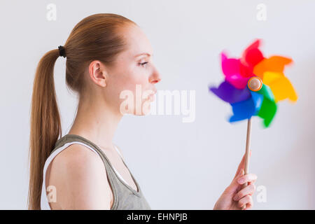 Immagine concettuale del respiro. Foto Stock