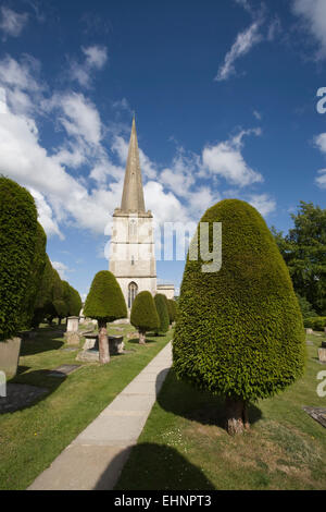 Chiesa di Santa Maria, Painswick, Gloucestershire, Inghilterra Foto Stock