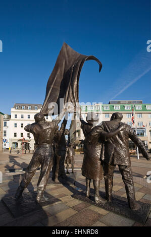 Il Monumento della Liberazione, St. Helier, Jersey, Isole del Canale Foto Stock