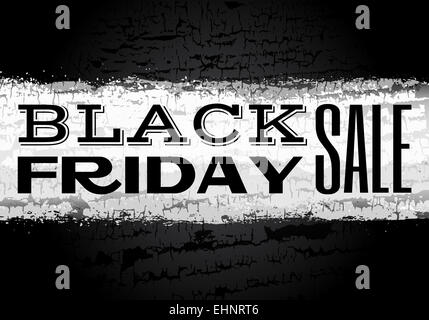 Venerdì nero annuncio su sfondo di Chalk Foto Stock