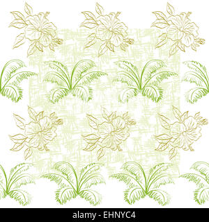 Seamless pattern, Fiori e pianta Foto Stock