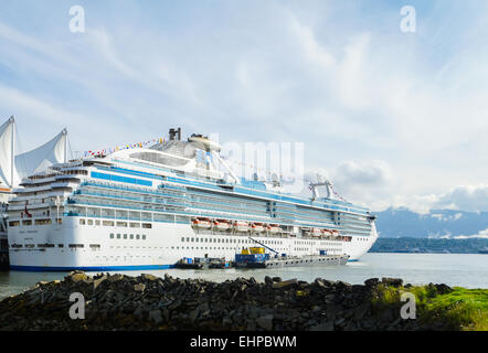 Coral Princess in Vancouver Foto Stock