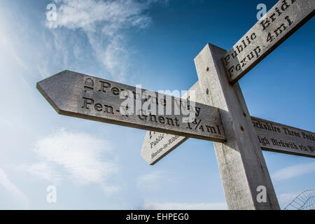 La Pennine Way segnaletica Foto Stock