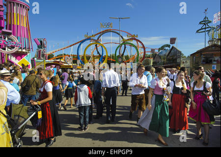 Oktoberfest a Monaco di Baviera Foto Stock