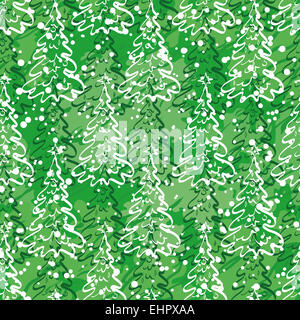 Modello senza cuciture con alberi di Natale Foto Stock