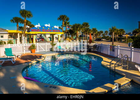 Piscina al Magic Hotel spiaggia a Vilano Beach, Florida. Foto Stock