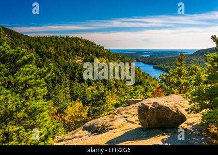 Vista dal Nord bolla, nel Parco Nazionale di Acadia, Maine. Foto Stock