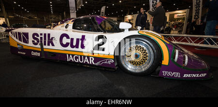 Uno sport-prototipi di auto da corsa Jaguar XJR-9. Team seta tagliati, vincitore della 24 Ore di Le Mans, 1988 Foto Stock