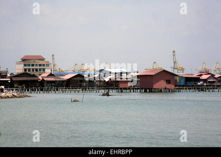 Masticare jetty George Town Penang Malaysia Foto Stock