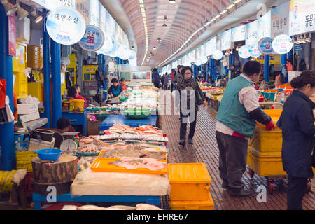 Asia, Repubblica di Corea, Corea del Sud, Jeju Island, Dongmun tradizionale mercato Foto Stock