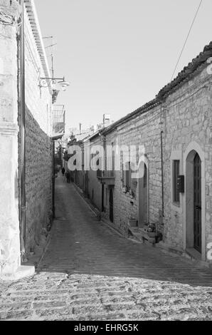 Montalbano Elicona, strade e Palazzo Vecchio, Sicilia Foto Stock