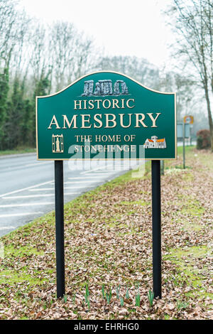 Amesbury storica casa di Stonehenge Foto Stock