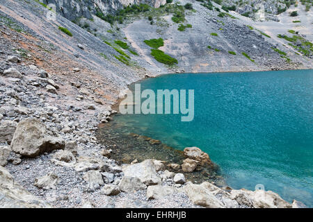 Imotski lago blu nel cratere di calcare vicino a Spalato, Croazia Foto Stock