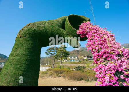 Asia, Repubblica di Corea, Corea del Sud, Gyeongsangnam-do, Jirisan National Park, la molla blossom Foto Stock