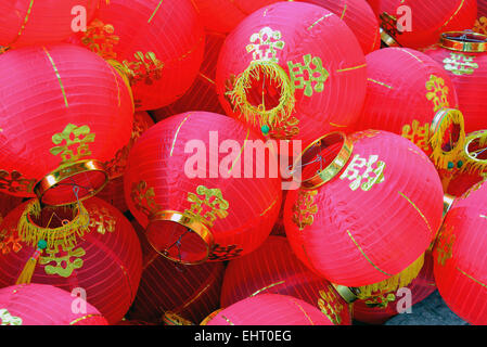 Rinfusa cinese di lanterne rosse Foto Stock