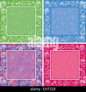 Vacanze sfondi natalizi, impostare Foto Stock