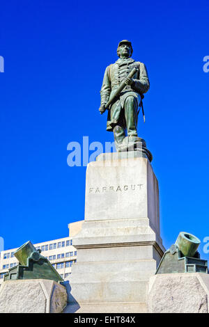 Un monumento di guerra civile Hero Ammiraglio Farragut, Washington DC Foto Stock