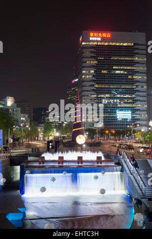 Asia, Repubblica di Corea, Corea del Sud, Seul-Cheong Gye river Foto Stock