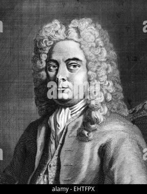 GEORGE Frederic Handel (1685-1759), compositore anglo-tedesco circa 1725 Foto Stock