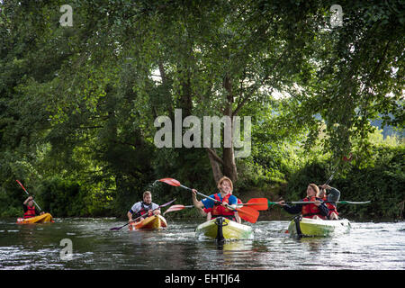 Canoa-kayak in Eure (27), Francia Foto Stock