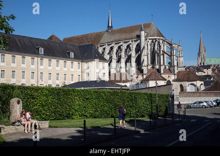 Illustrazione di Chartres, EURE-ET-LOIR (28), centro, FRANC Foto Stock