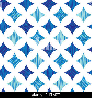 Blue marble tiles seamless sfondo pattern Foto Stock