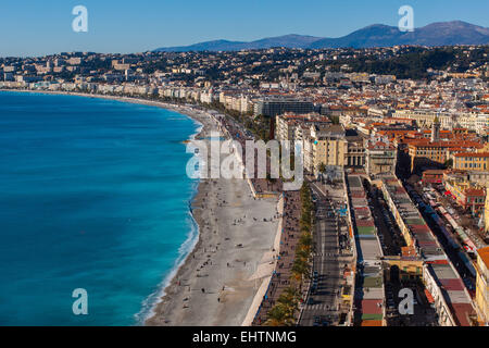 Illustrazione città di Nizza (06) Alpes-maritimes, francia Foto Stock