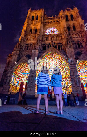 La CATTEDRALE DI NOTRE-DAME, Amiens, Francia Foto Stock