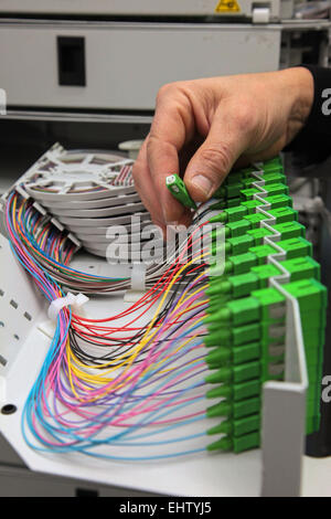 FIBRA OTTICA Foto Stock