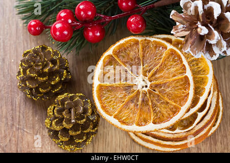 Essiccato fettine di arancia Foto Stock