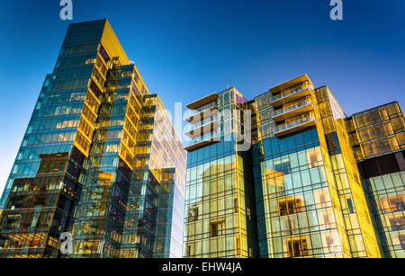 Il Legg Mason edificio in Harbor East, Baltimore, Maryland. Foto Stock