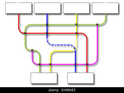 Diagramma di flusso del business per il testo individuale Foto Stock