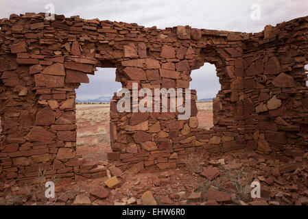 Rovine / windoes visto presso la American Meteorite Museum vicino a Meteeor cratere, Arizona Foto Stock