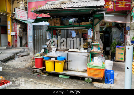 Hong Kong, Hong Kong - 09 novembre 2014:Mercato in stallo Graham Street Market.Graham Street Market è meta turistica molto destin Foto Stock