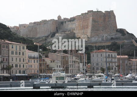 Città di Bonifacio in Corsica Foto Stock