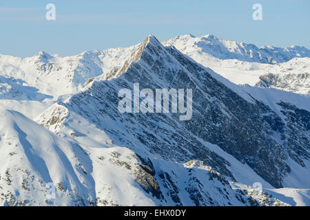 Summit Hornspitze, Alpi di Tux,Tirolo, Austria Foto Stock