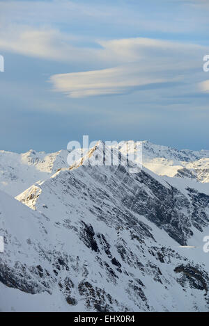 Summit Hornspitze, Alpi di Tux,Tirolo, Austria Foto Stock