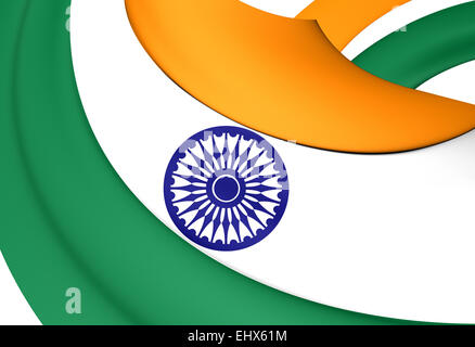 Bandiera dell'India. Close up. Foto Stock