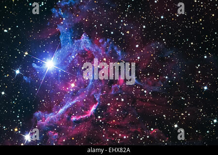 Flaming Star Nebula IC-405 (effettivo Astrophotograph) Foto Stock
