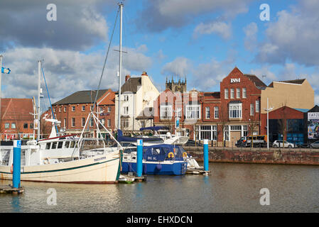 Barche in Hull Marina, Humberside, East Yorkshire, Regno Unito Foto Stock