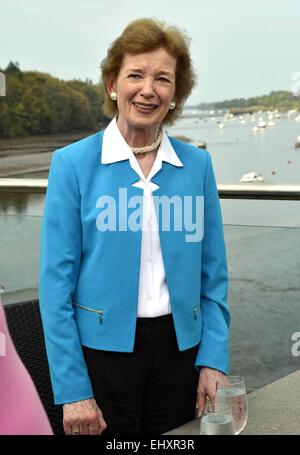 Cannonball 2014, un incontro annuale di 'supercar' appassionati con: Mary Robinson dove: Ballina, Irlanda quando: 13 Set 2014 Foto Stock